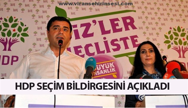 HDP Seçim bildirgesini açıkladı